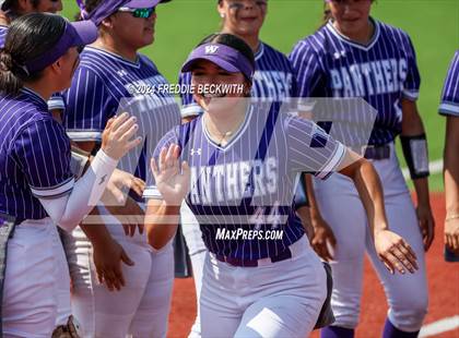 Thumbnail 2 in Guyer vs. Weslaco (UIL 6A Softball Semifinal) photogallery.