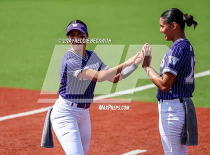 Thumbnail 3 in Guyer vs. Weslaco (UIL 6A Softball Semifinal) photogallery.