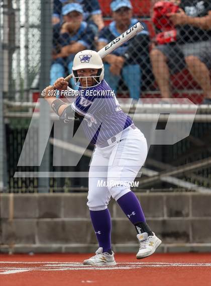 Thumbnail 2 in Guyer vs. Weslaco (UIL 6A Softball Semifinal) photogallery.