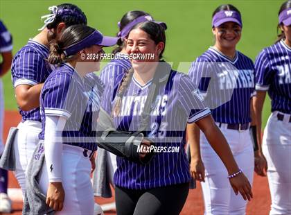 Thumbnail 3 in Guyer vs. Weslaco (UIL 6A Softball Semifinal) photogallery.
