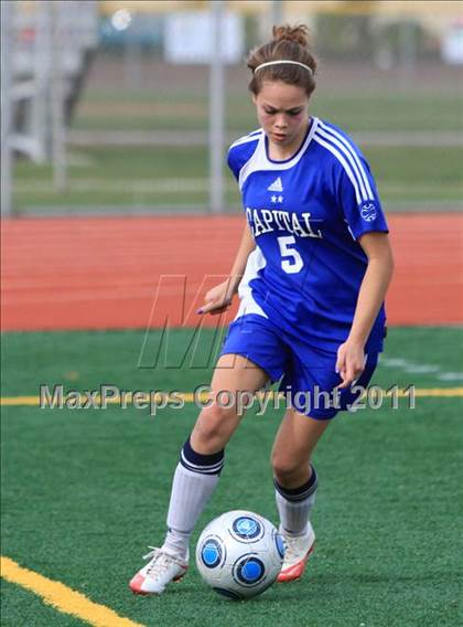 Thumbnail 3 in Mesa Verde vs Capital Christian (River City Tournament) photogallery.