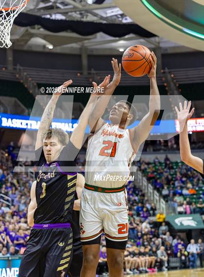 Thumbnail 1 in Concord vs Douglass (MHSAA Division 4 State Final) photogallery.