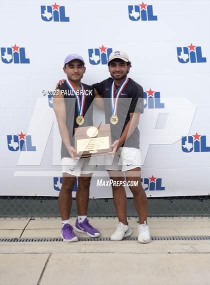 Thumbnail 2 in UIL 4A Tennis Boys and Mixed Doubles Finals (Medals) photogallery.