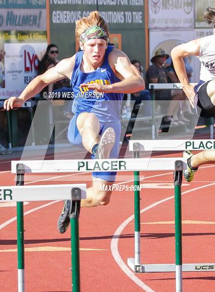 Thumbnail 3 in FVL Championships  (110 High Hurdles, 300 , 4x100 Relay, 4x400 Relay) photogallery.