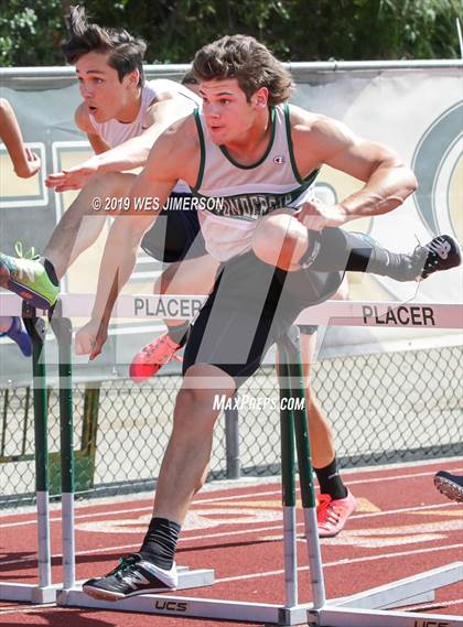 Thumbnail 1 in FVL Championships  (110 High Hurdles, 300 , 4x100 Relay, 4x400 Relay) photogallery.