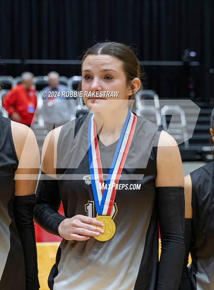 Thumbnail 1 in Goliad vs. Bushland (UIL 3A Volleyball Division I Final Medal Ceremony) photogallery.