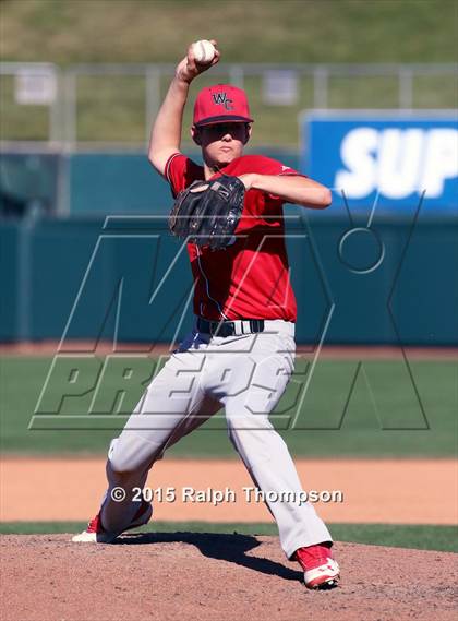 Thumbnail 1 in Woodland Christian vs. Bradshaw Christian (@Raley Field) photogallery.
