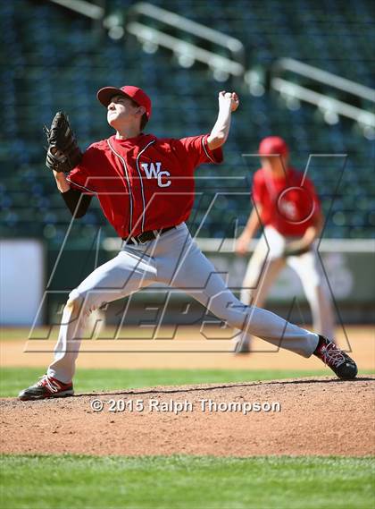 Thumbnail 3 in Woodland Christian vs. Bradshaw Christian (@Raley Field) photogallery.