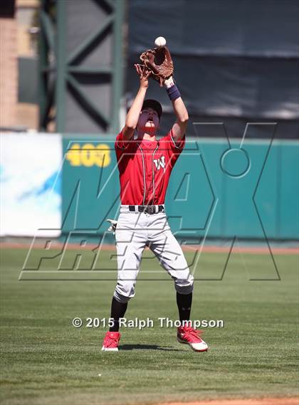 Thumbnail 2 in Woodland Christian vs. Bradshaw Christian (@Raley Field) photogallery.