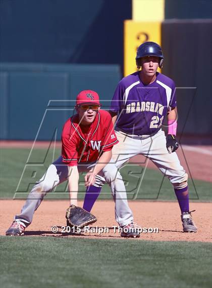 Thumbnail 3 in Woodland Christian vs. Bradshaw Christian (@Raley Field) photogallery.