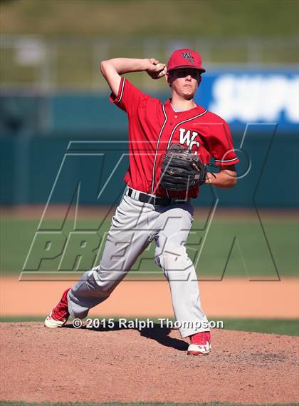 Thumbnail 2 in Woodland Christian vs. Bradshaw Christian (@Raley Field) photogallery.