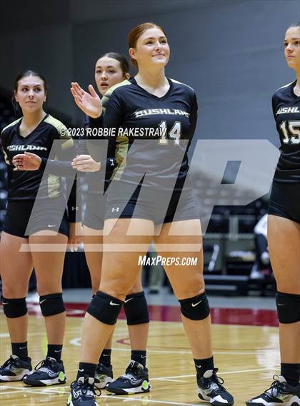 Thumbnail 2 in Gunter vs. Bushland (UIL 3A Volleyball Final) photogallery.
