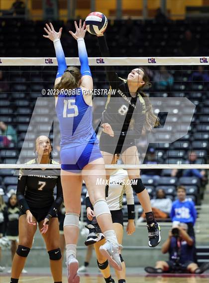 Thumbnail 3 in Gunter vs. Bushland (UIL 3A Volleyball Final) photogallery.