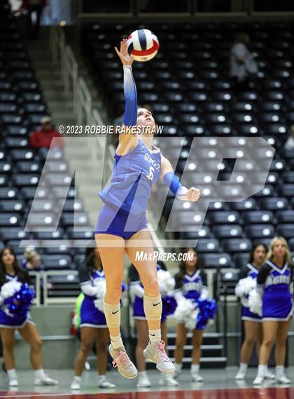 Thumbnail 1 in Gunter vs. Bushland (UIL 3A Volleyball Final) photogallery.