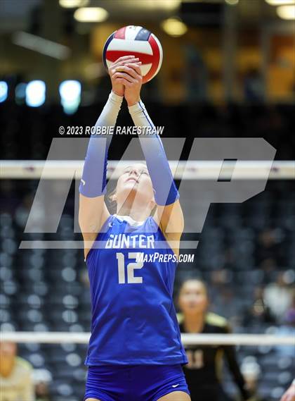 Thumbnail 1 in Gunter vs. Bushland (UIL 3A Volleyball Final) photogallery.