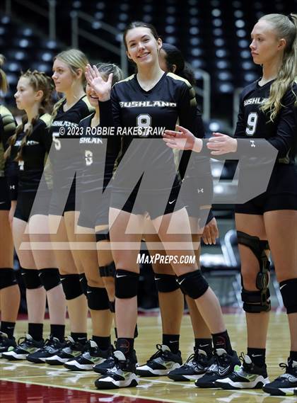 Thumbnail 2 in Gunter vs. Bushland (UIL 3A Volleyball Final) photogallery.