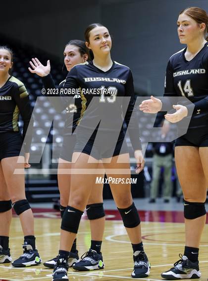 Thumbnail 1 in Gunter vs. Bushland (UIL 3A Volleyball Final) photogallery.