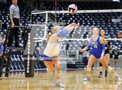 Thumbnail 3 in Gunter vs. Bushland (UIL 3A Volleyball Final) photogallery.