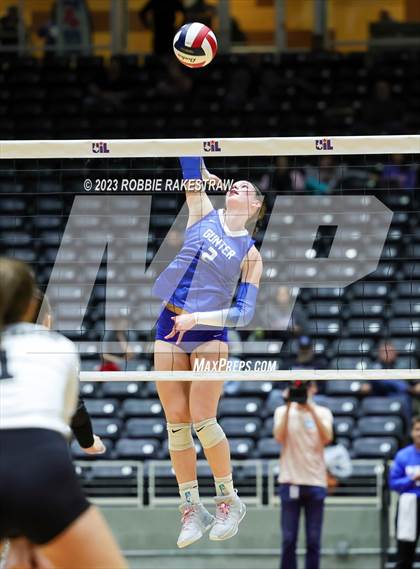 Thumbnail 3 in Gunter vs. Bushland (UIL 3A Volleyball Final) photogallery.