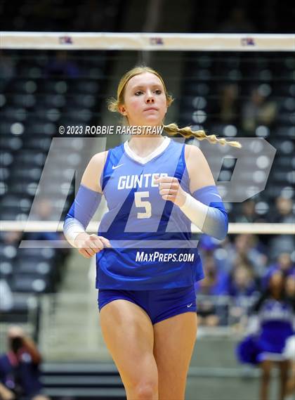Thumbnail 3 in Gunter vs. Bushland (UIL 3A Volleyball Final) photogallery.