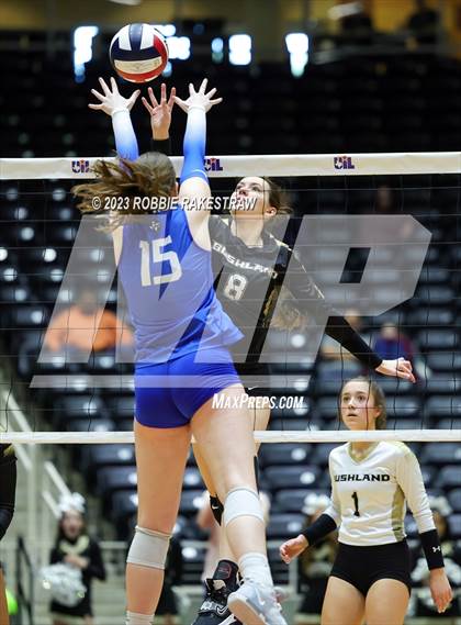 Thumbnail 1 in Gunter vs. Bushland (UIL 3A Volleyball Final) photogallery.