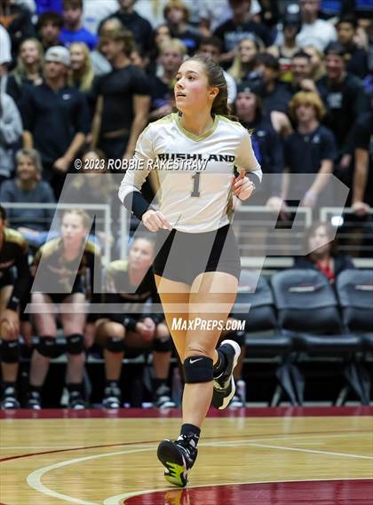 Thumbnail 3 in Gunter vs. Bushland (UIL 3A Volleyball Final) photogallery.