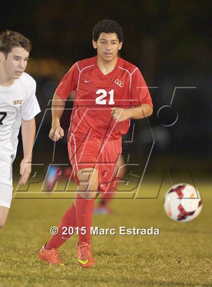 Thumbnail 2 in Clearwater Central Catholic vs St. Petersburg Catholic photogallery.