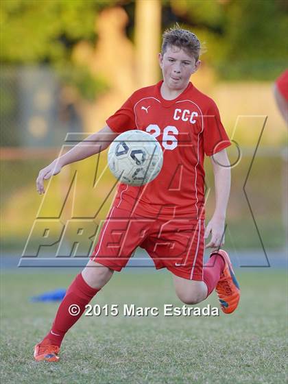 Thumbnail 1 in Clearwater Central Catholic vs St. Petersburg Catholic photogallery.
