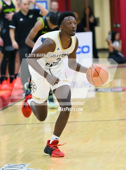 Thumbnail 1 in Prolific Prep of Napa Christian vs. Hillcrest Prep (Hoophall West Tournament) photogallery.