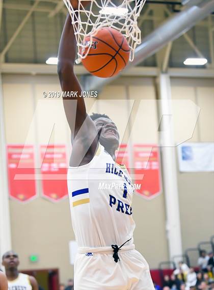 Thumbnail 1 in Prolific Prep of Napa Christian vs. Hillcrest Prep (Hoophall West Tournament) photogallery.