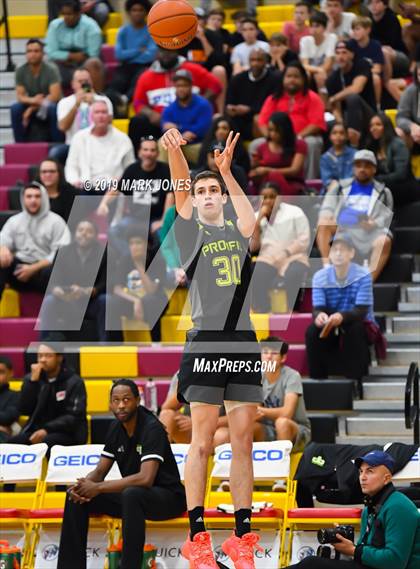 Thumbnail 1 in Prolific Prep of Napa Christian vs. Hillcrest Prep (Hoophall West Tournament) photogallery.