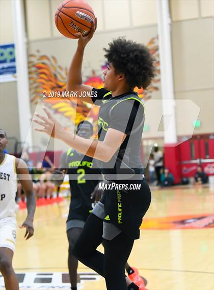 Thumbnail 3 in Prolific Prep of Napa Christian vs. Hillcrest Prep (Hoophall West Tournament) photogallery.