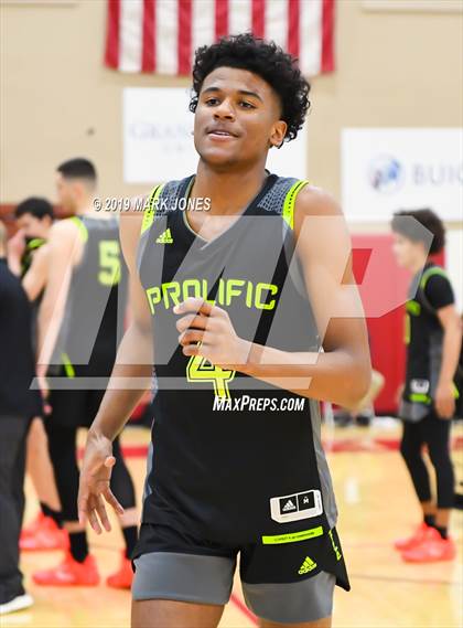 Thumbnail 1 in Prolific Prep of Napa Christian vs. Hillcrest Prep (Hoophall West Tournament) photogallery.