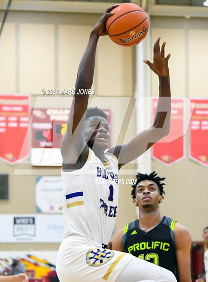 Thumbnail 2 in Prolific Prep of Napa Christian vs. Hillcrest Prep (Hoophall West Tournament) photogallery.