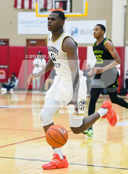 Thumbnail 1 in Prolific Prep of Napa Christian vs. Hillcrest Prep (Hoophall West Tournament) photogallery.