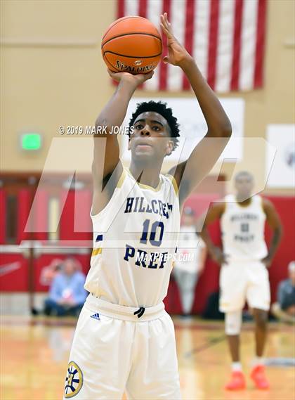 Thumbnail 1 in Prolific Prep of Napa Christian vs. Hillcrest Prep (Hoophall West Tournament) photogallery.