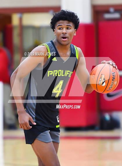 Thumbnail 1 in Prolific Prep of Napa Christian vs. Hillcrest Prep (Hoophall West Tournament) photogallery.