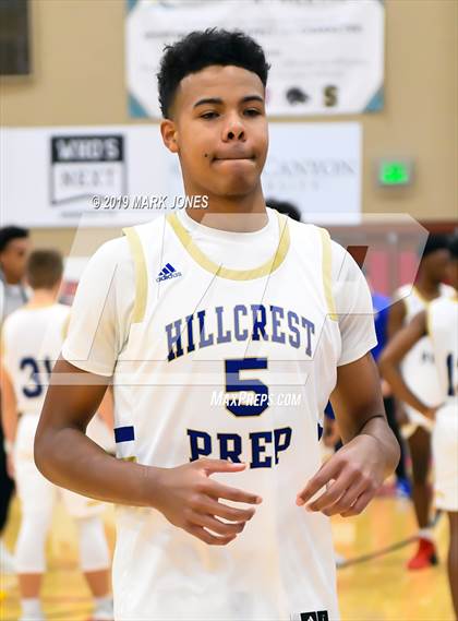 Thumbnail 1 in Prolific Prep of Napa Christian vs. Hillcrest Prep (Hoophall West Tournament) photogallery.
