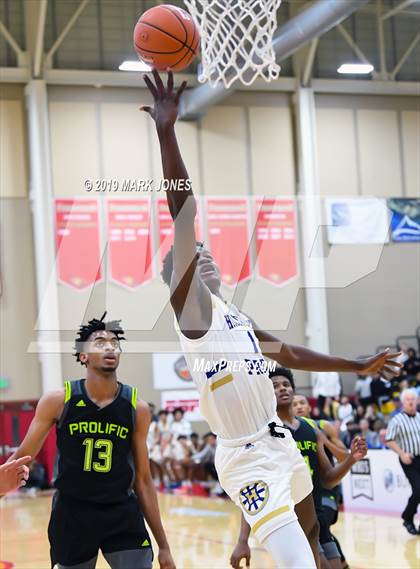 Thumbnail 3 in Prolific Prep of Napa Christian vs. Hillcrest Prep (Hoophall West Tournament) photogallery.