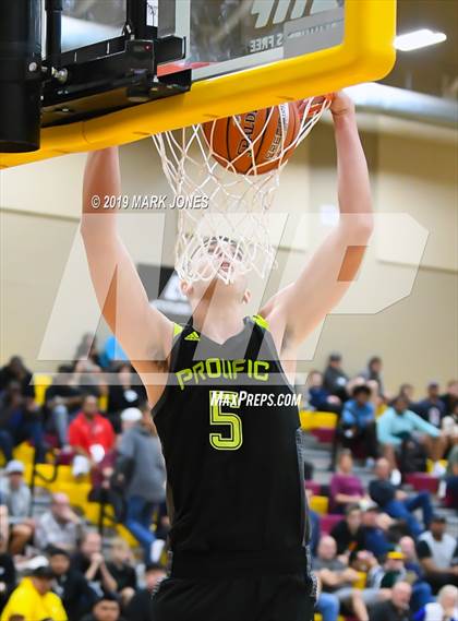 Thumbnail 2 in Prolific Prep of Napa Christian vs. Hillcrest Prep (Hoophall West Tournament) photogallery.