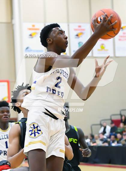 Thumbnail 2 in Prolific Prep of Napa Christian vs. Hillcrest Prep (Hoophall West Tournament) photogallery.