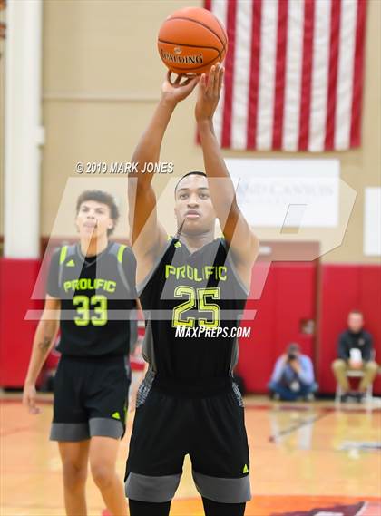 Thumbnail 3 in Prolific Prep of Napa Christian vs. Hillcrest Prep (Hoophall West Tournament) photogallery.