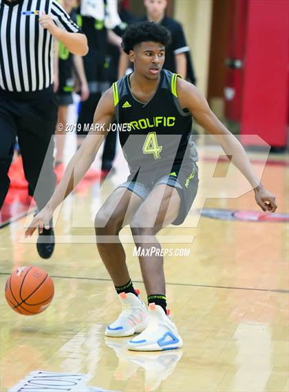 Thumbnail 1 in Prolific Prep of Napa Christian vs. Hillcrest Prep (Hoophall West Tournament) photogallery.