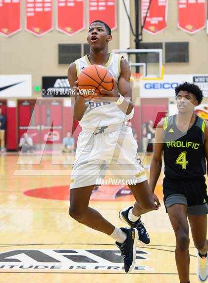 Thumbnail 1 in Prolific Prep of Napa Christian vs. Hillcrest Prep (Hoophall West Tournament) photogallery.