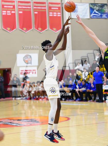 Thumbnail 1 in Prolific Prep of Napa Christian vs. Hillcrest Prep (Hoophall West Tournament) photogallery.