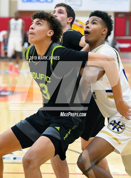 Thumbnail 3 in Prolific Prep of Napa Christian vs. Hillcrest Prep (Hoophall West Tournament) photogallery.