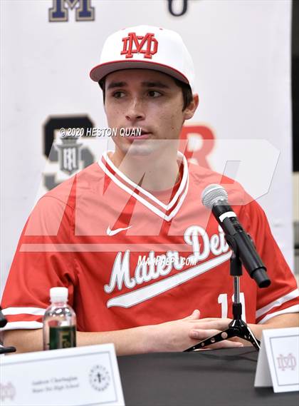 Thumbnail 2 in Trinity League Baseball Media Day - Mater Dei photogallery.