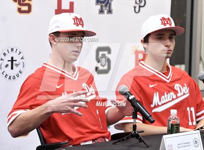 Thumbnail 3 in Trinity League Baseball Media Day - Mater Dei photogallery.