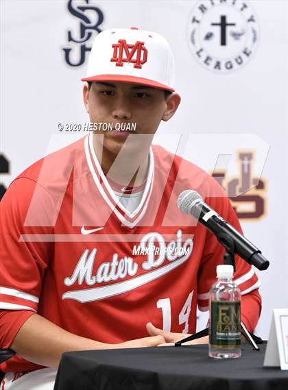 Thumbnail 3 in Trinity League Baseball Media Day - Mater Dei photogallery.