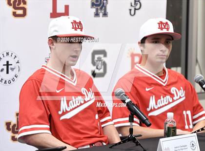 Thumbnail 2 in Trinity League Baseball Media Day - Mater Dei photogallery.